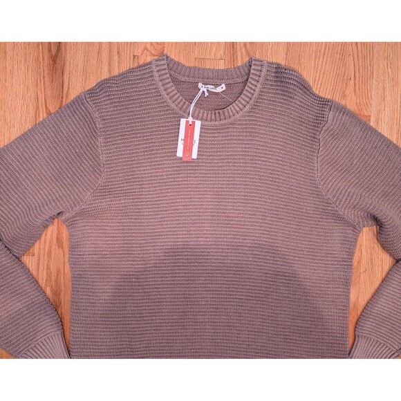 Marine Layer Mens Medium Garment Dye Crew Sweater Toasted Coconut $138 NWT New - Picture 3 of 8